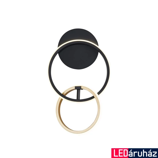 Zuma Line Rando LED fali lámpa, fekete, 3000K melegfehér, Beépített LED, 1x18W, 900 lm, ZU-20002W-GD