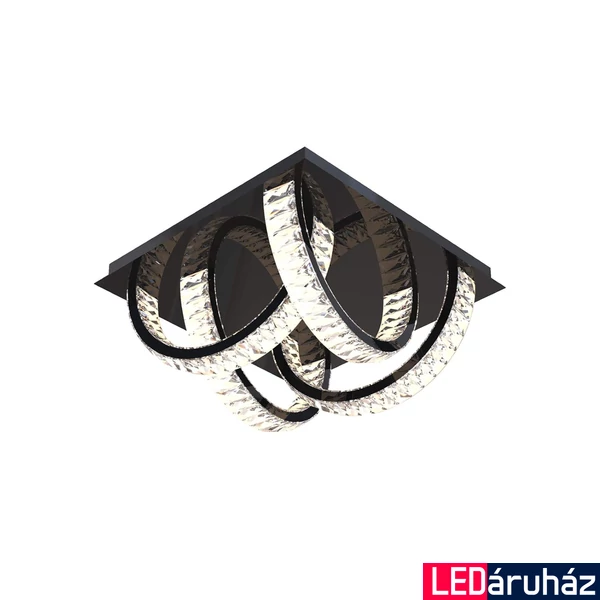 Zuma Line Tula LED mennyezeti lámpa, fekete, 3000K melegfehér, Beépített LED, 1x23W, 2700 lm, ZU-MX3274-4-3BCT