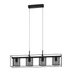 Eglo 43773 Catterick több ágú függeszték, 4db foglalattal, rácsos, fekete, E27 foglalattal, max. 4x40W, IP20