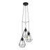 Eglo 94191 Tarbes több ágú függeszték, fekete, E27 foglalattal, max. 3x60W, IP20
