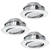 Eglo 95858 Pineda beépíthető lámpa, króm, 3X500 lm, 3000K melegfehér, beépített LED, 3x6W, IP20
