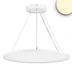 Függesztett LED lámpatest irodai használatra, kör, 4000 lm, 40W, 3000K meleg fehér, fehér