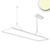 Függesztett LED lámpatest irodai használatra, szögletes, 3700 lm, 40W, 3000K meleg fehér, fehér
