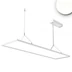 Függesztett LED lámpatest irodai használatra, szögletes, 4000 lm, 40W, 4000K természetes fehér, fehér
