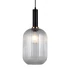 ITALUX ANTIOLA áttetsző burával 1 ágú függeszték fekete, E27, IT-PND-5588-1L-BK+CL
