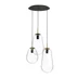 Nowodvorski PEAR több ágú függeszték, fekete, E27 foglalattal, 3x28W, TL-7794