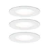 Paulmann 93478 Nova fürdőszobai beépíthető lámpa, 78 mmx78 mm, kerek, 3db-os szett, fix, 3-step-dimming, fehér, 2700K melegfehér, 3x GU10 foglalat, 460 lm, IP44