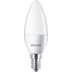 PHILIPS E14 gyertya B35 LED fényforrás, 2700K melegfehér, 5 W, 8719514309364