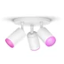 Philips Hue Fugato fehér mennyezeti spotlámpa, 3 spotfejjel, White and Color Ambiance, 3x6W, 1050lm, RGBW 2000-6500K, 3xGU10 LED fényforrás, 5063331P7