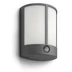 Philips Stock kültéri falra szerelhető mozgásérzékelős LED lámpa, antracitszürke, 1x6W, 600 lm, 2700K melegfehér, 164659316